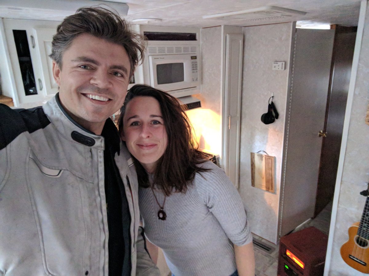  Josh and Mary in Mary's trailer 